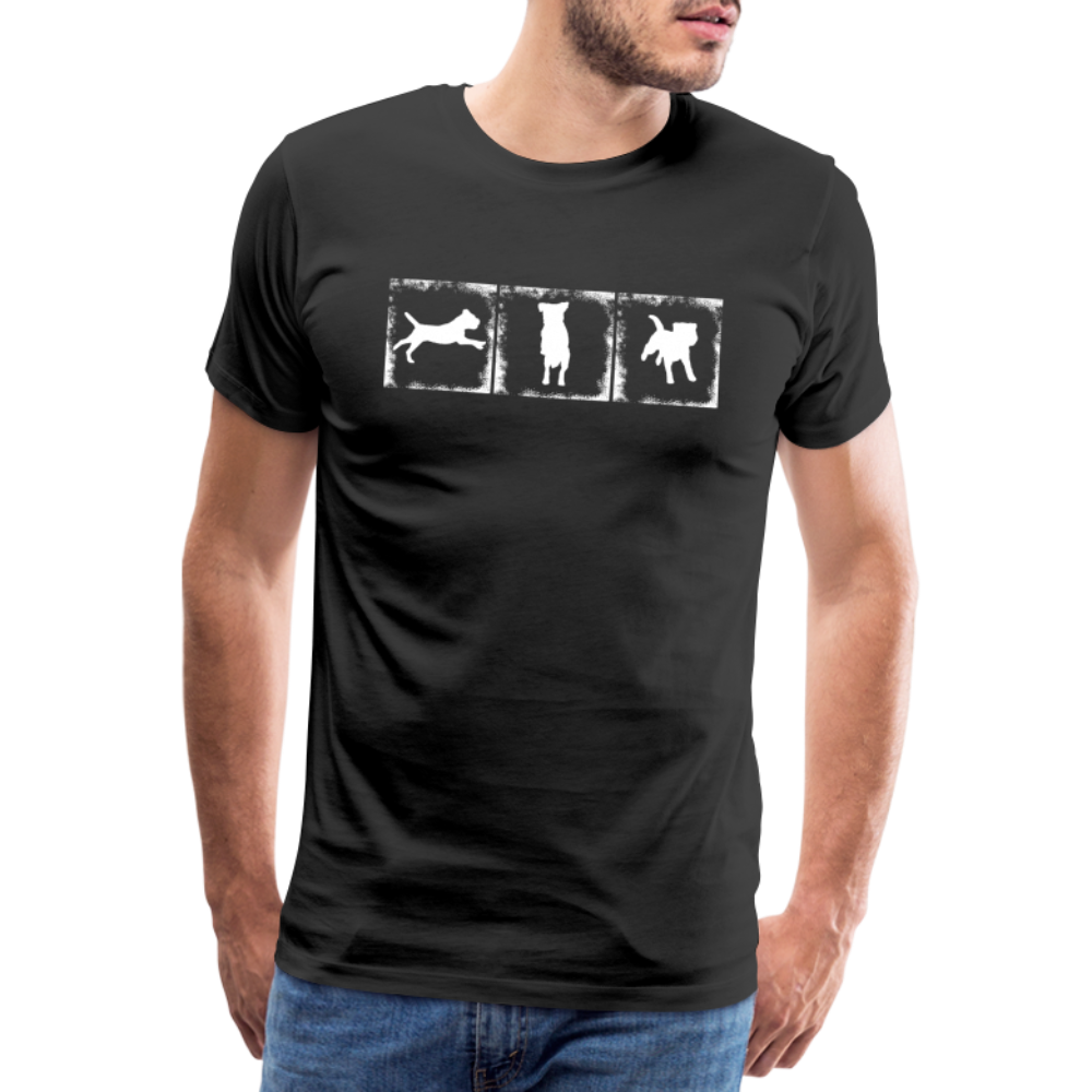 Männer Premium T-Shirt - Border Terrier in action - Schwarz