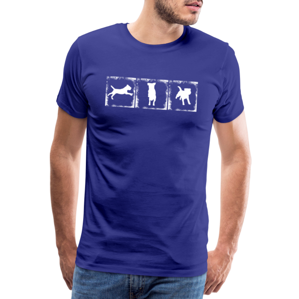 Männer Premium T-Shirt - Border Terrier in action - Königsblau