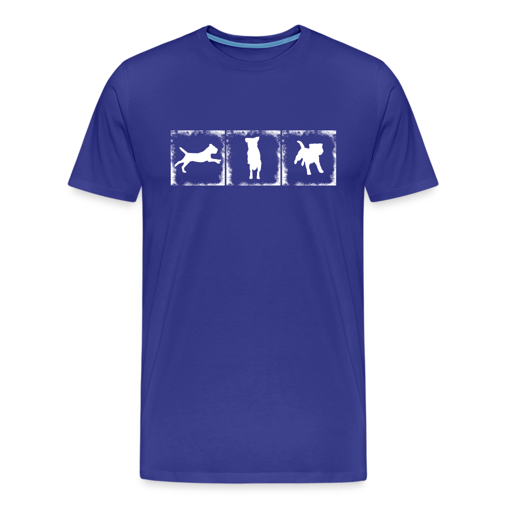Männer Premium T-Shirt - Border Terrier in action - Königsblau