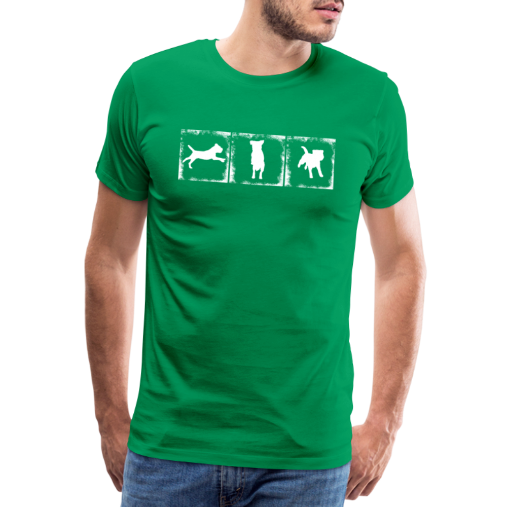 Männer Premium T-Shirt - Border Terrier in action - Kelly Green