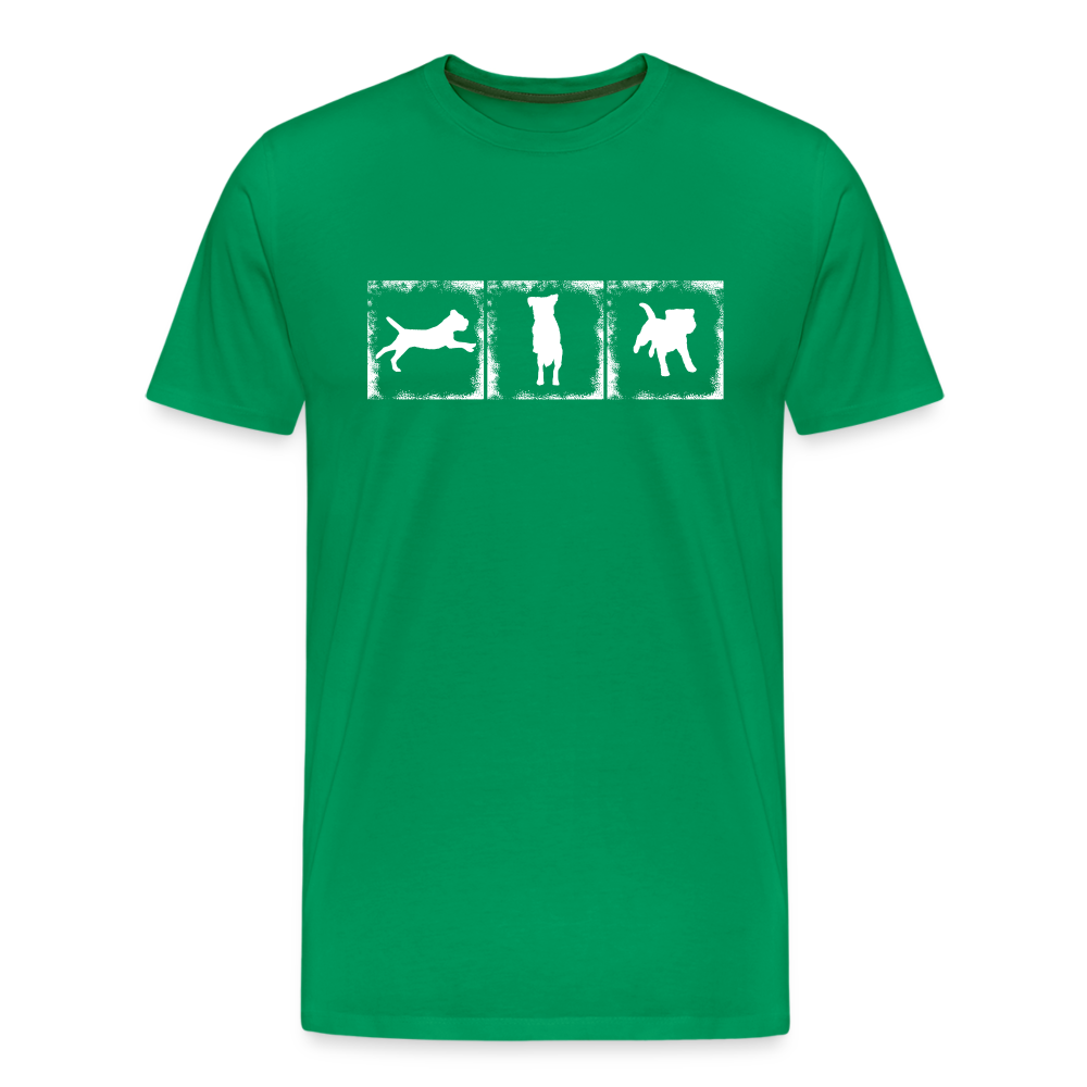 Männer Premium T-Shirt - Border Terrier in action - Kelly Green