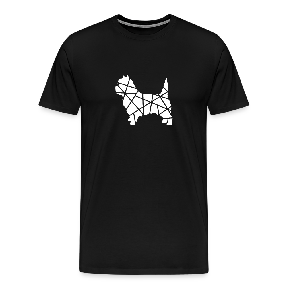 Männer Premium T-Shirt - Cairn Terrier geometrisch - Schwarz