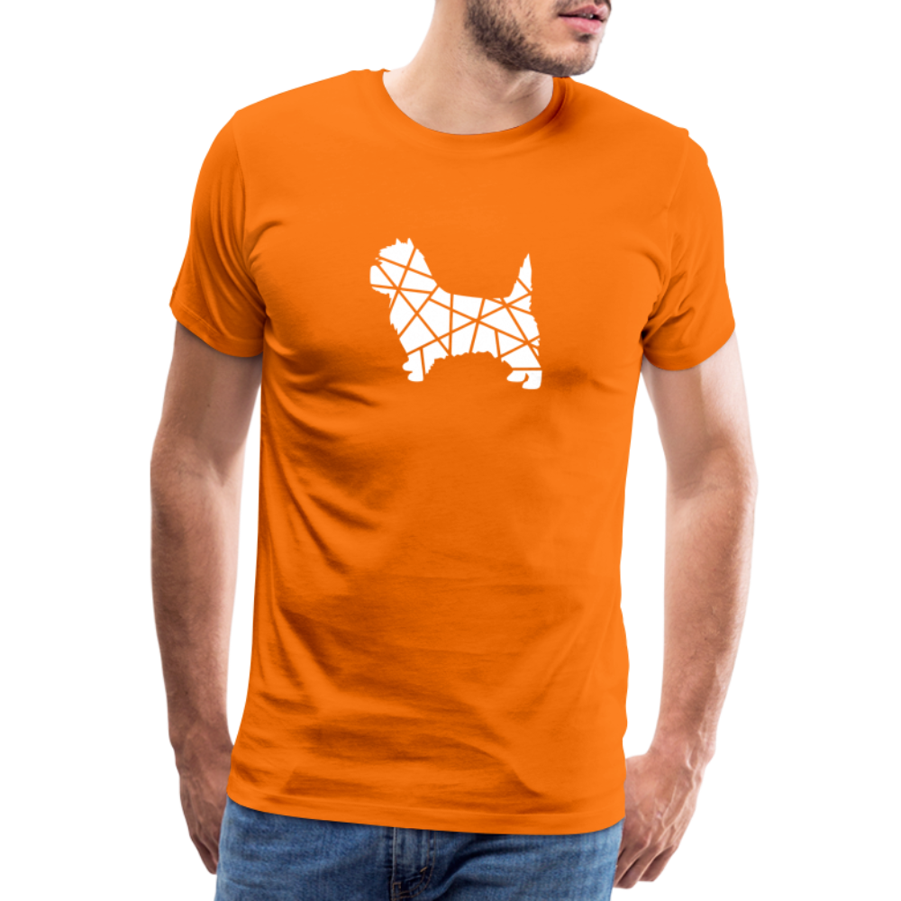 Männer Premium T-Shirt - Cairn Terrier geometrisch - Orange