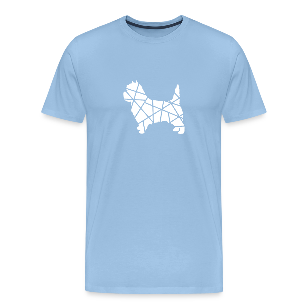 Männer Premium T-Shirt - Cairn Terrier geometrisch - Sky