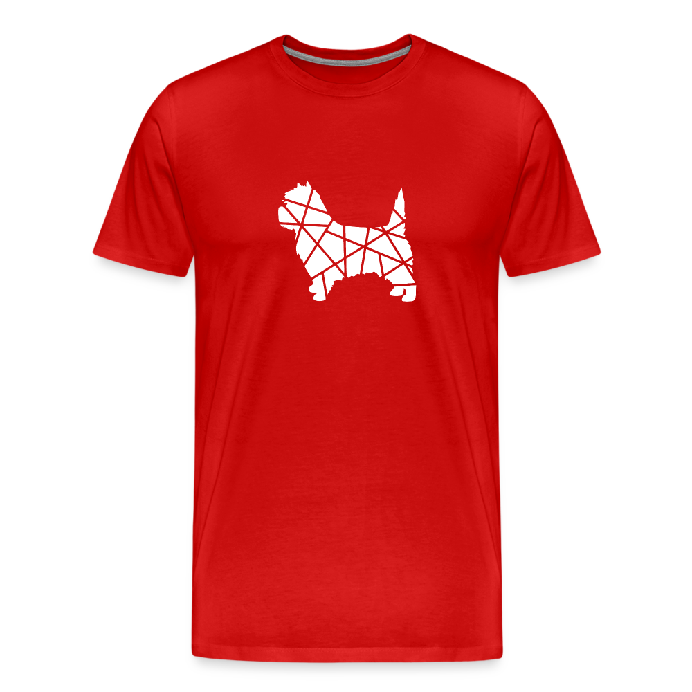 Männer Premium T-Shirt - Cairn Terrier geometrisch - Rot