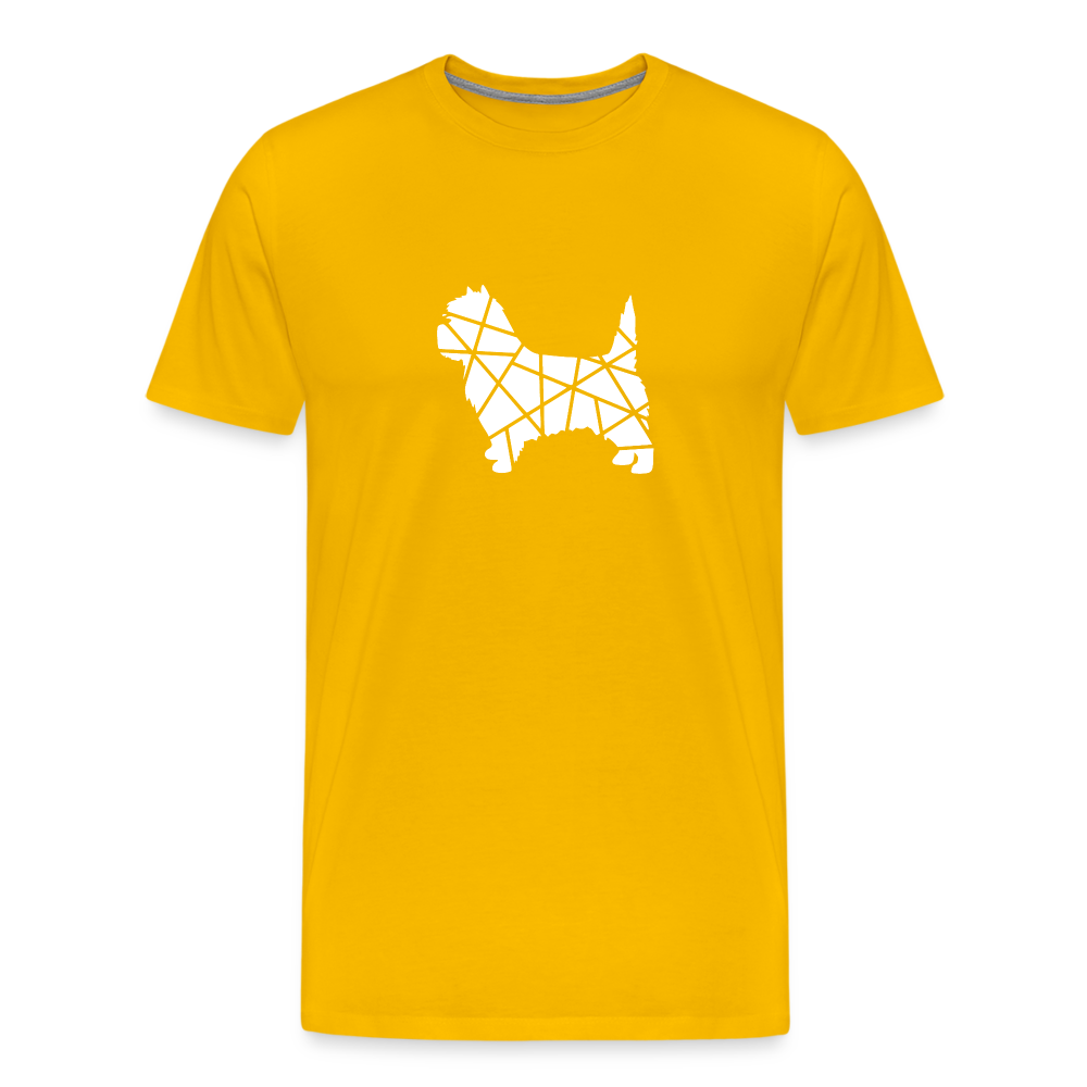 Männer Premium T-Shirt - Cairn Terrier geometrisch - Sonnengelb