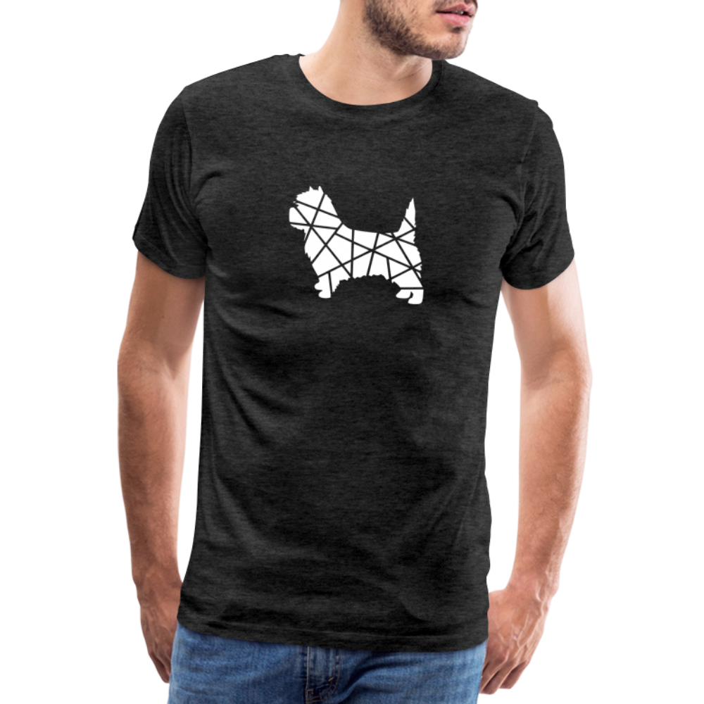 Männer Premium T-Shirt - Cairn Terrier geometrisch - Anthrazit