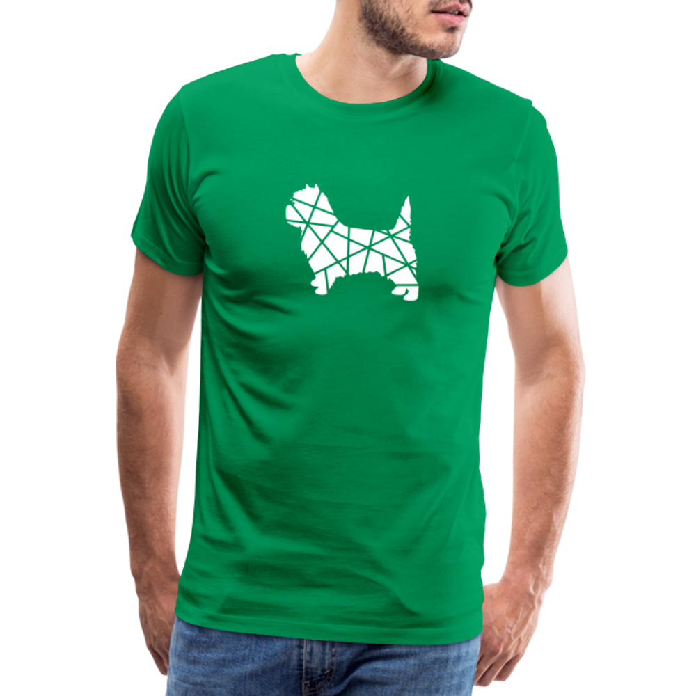 Männer Premium T-Shirt - Cairn Terrier geometrisch - Kelly Green