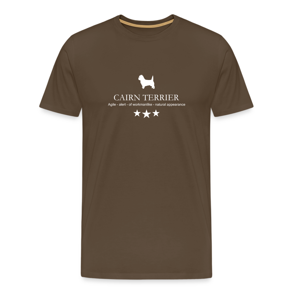 Männer Premium T-Shirt - Cairn Terrier - Agile, alert, of workmanlike... - Edelbraun