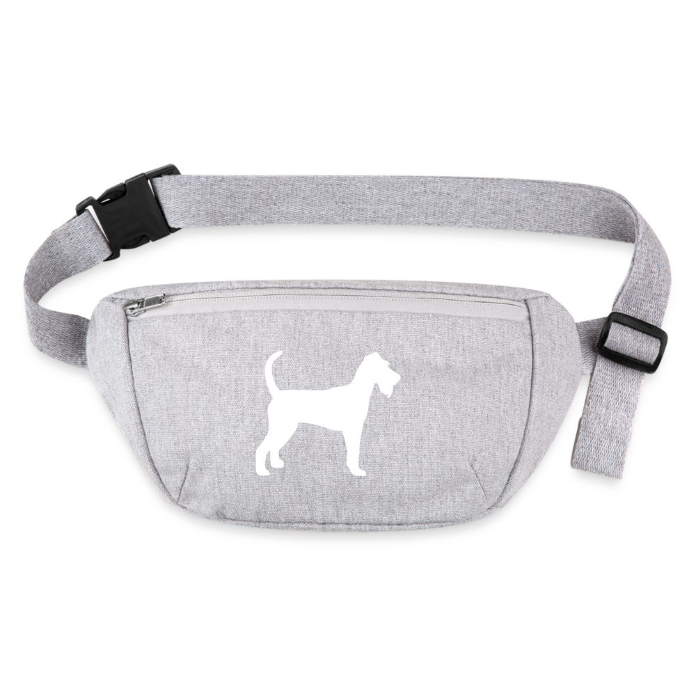 Stanley/Stella recycelte Gürteltasche - Irish Terrier-Silhouette - Grau meliert