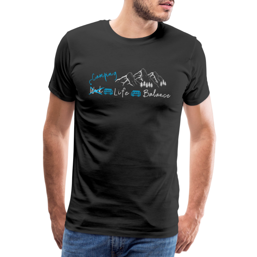 Männer Premium T-Shirt - Camping Life Balance - Schwarz