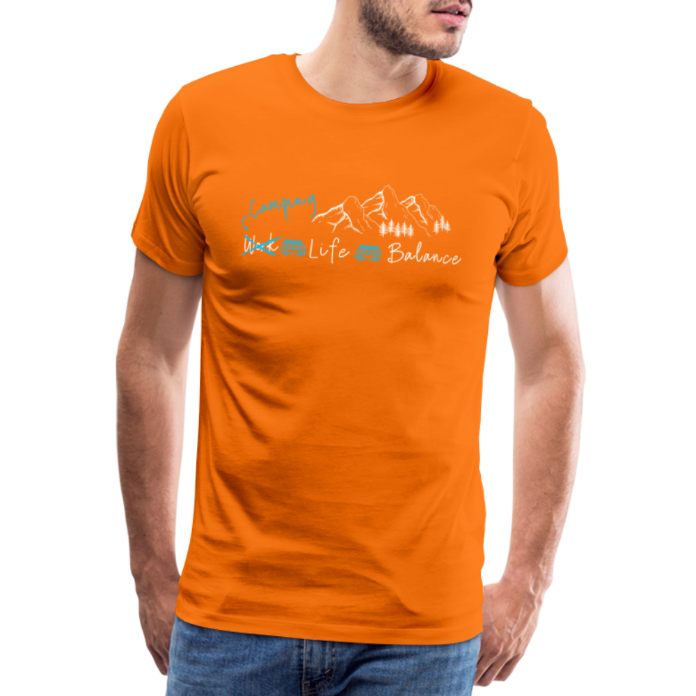 Männer Premium T-Shirt - Camping Life Balance - Orange