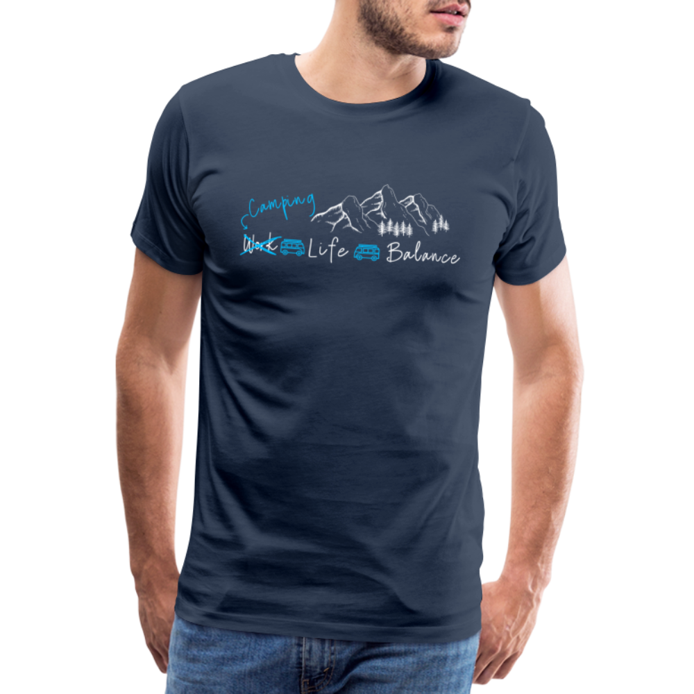 Männer Premium T-Shirt - Camping Life Balance - Navy