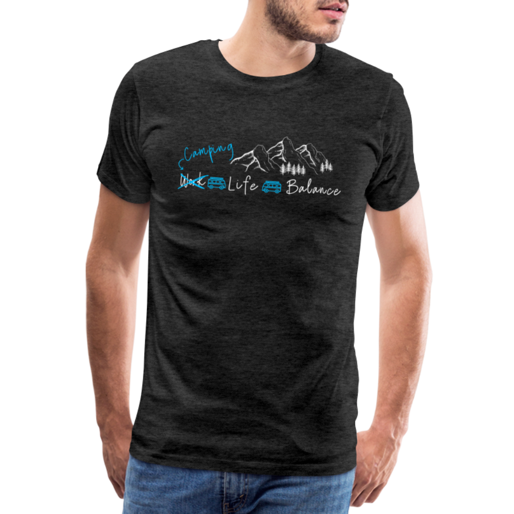 Männer Premium T-Shirt - Camping Life Balance - Anthrazit