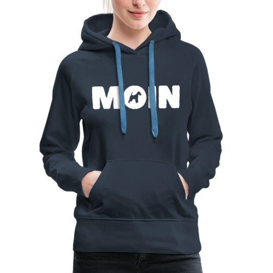 Frauen Premium Hoodie - Drahthaar Foxterrier - Moin - Navy