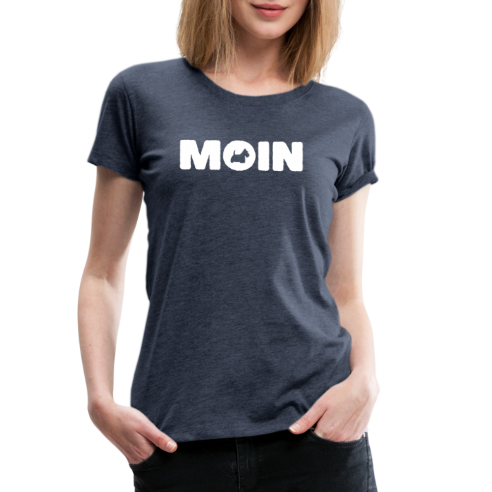 Women’s Premium T-Shirt - Scottish Terrier - Moin - Blau meliert