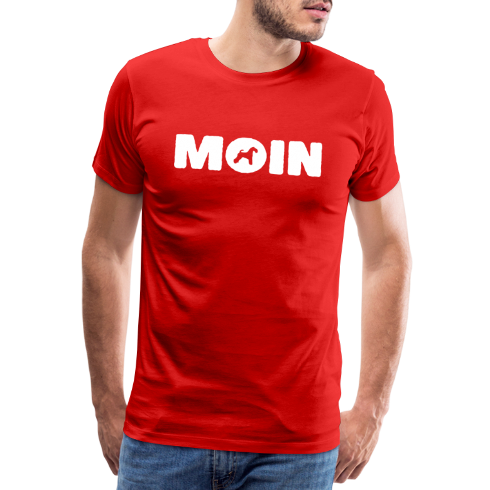 Kerry Blue Terrier - Moin | Männer Premium T-Shirt - Rot