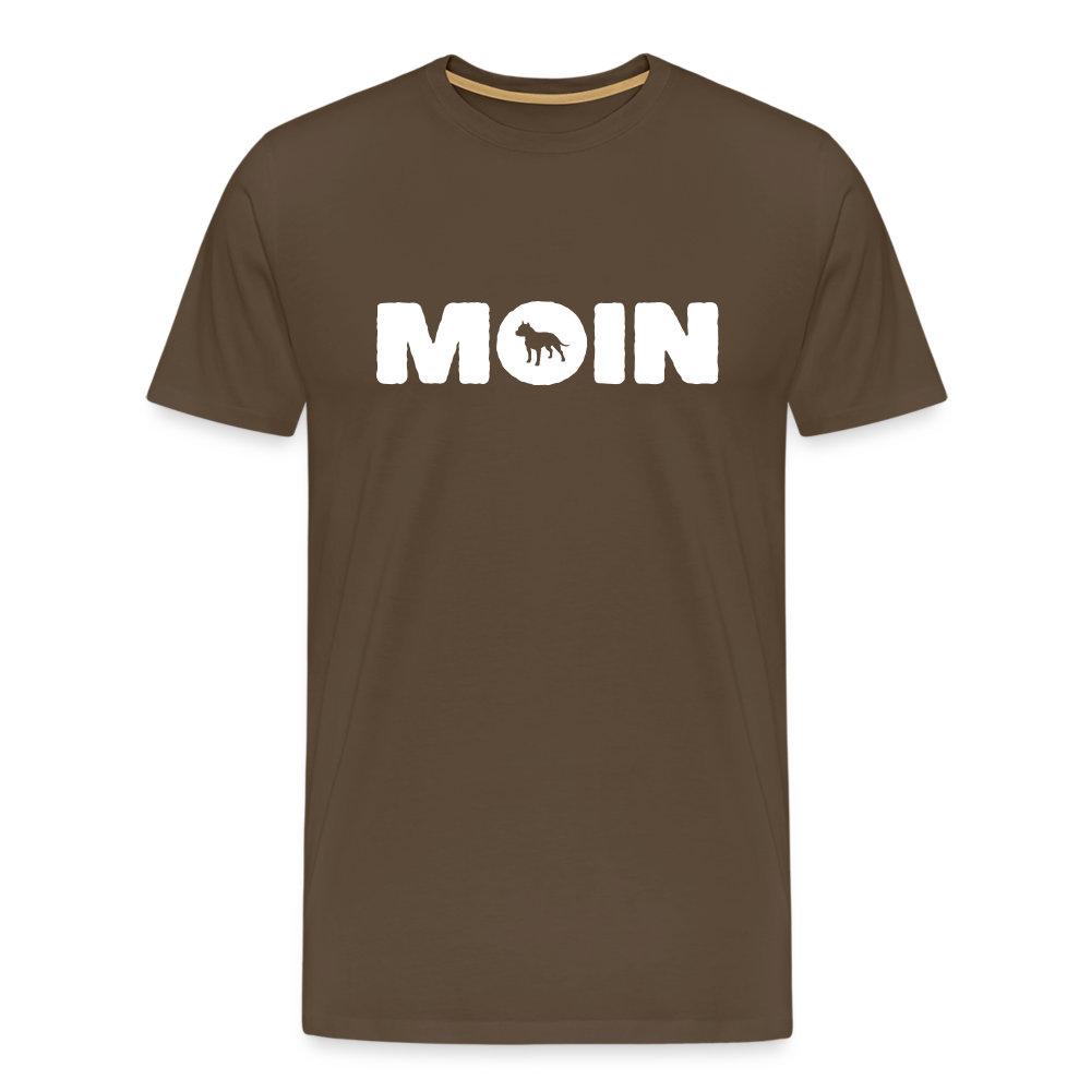 American Staffordshire Terrier - Moin | Männer Premium T-Shirt - Edelbraun