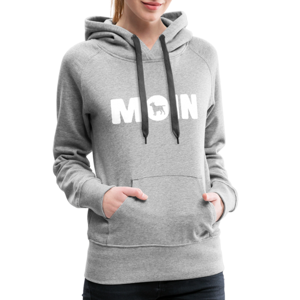 Bull Terrier - Moin | Frauen Premium Hoodie - Grau meliert