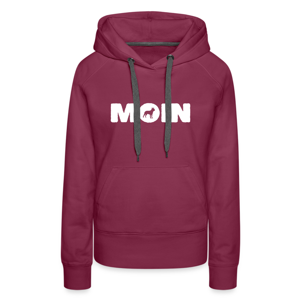 Boston Terrier - Moin | Frauen Premium Hoodie - Bordeaux