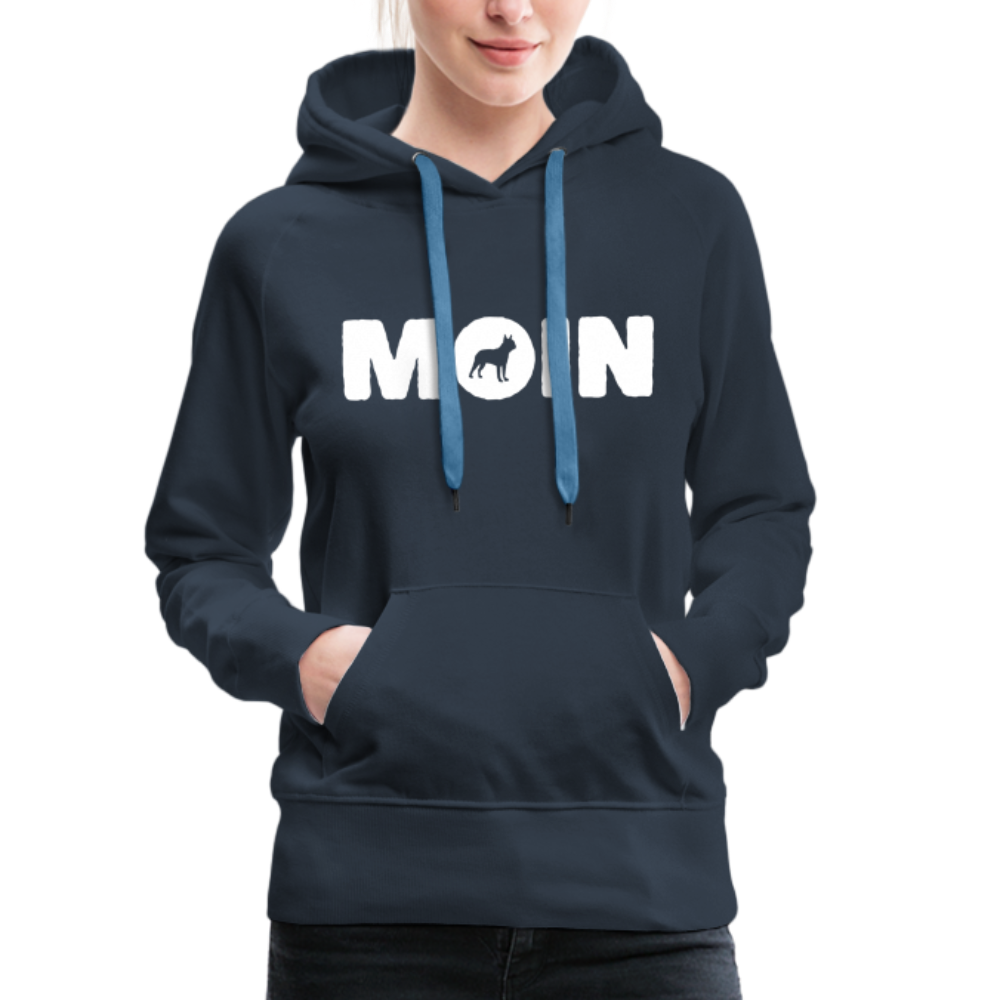 Boston Terrier - Moin | Frauen Premium Hoodie - Navy