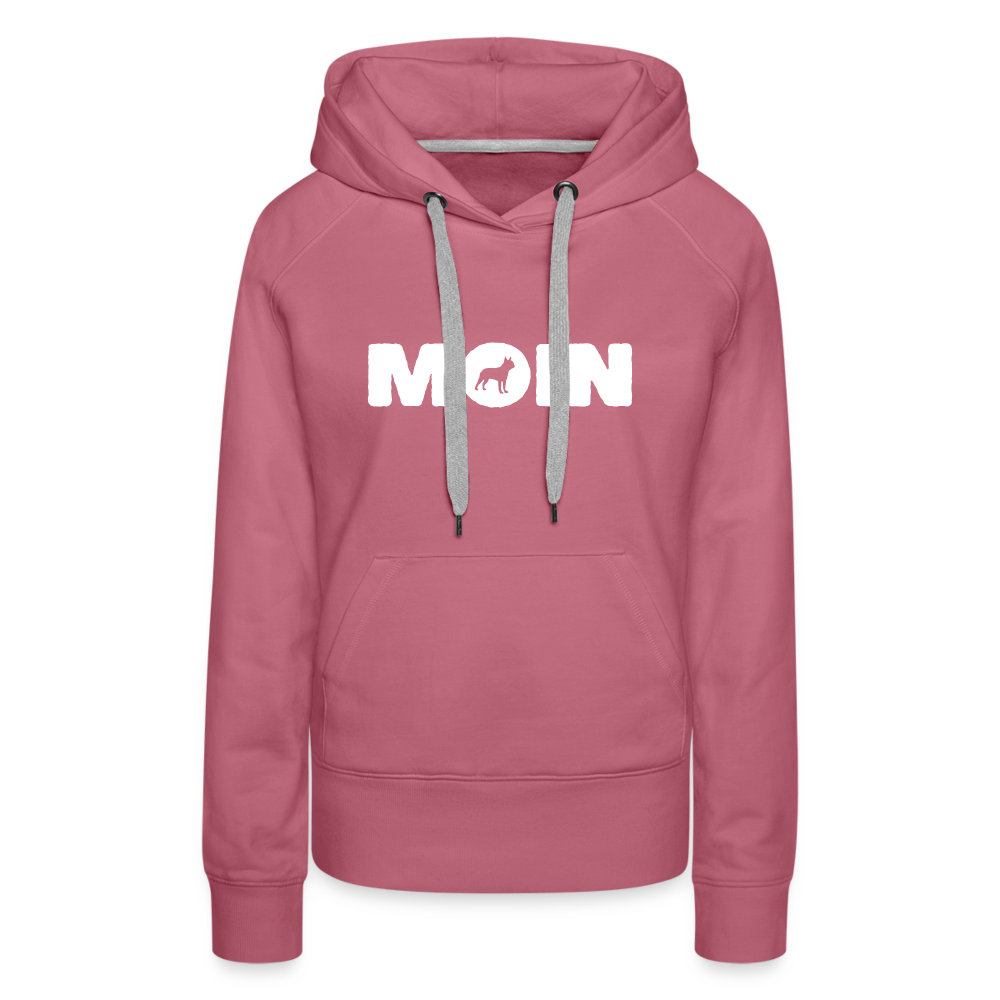 Boston Terrier - Moin | Frauen Premium Hoodie - Malve