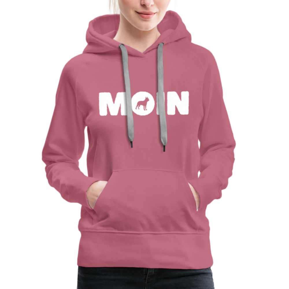 Boston Terrier - Moin | Frauen Premium Hoodie - Malve