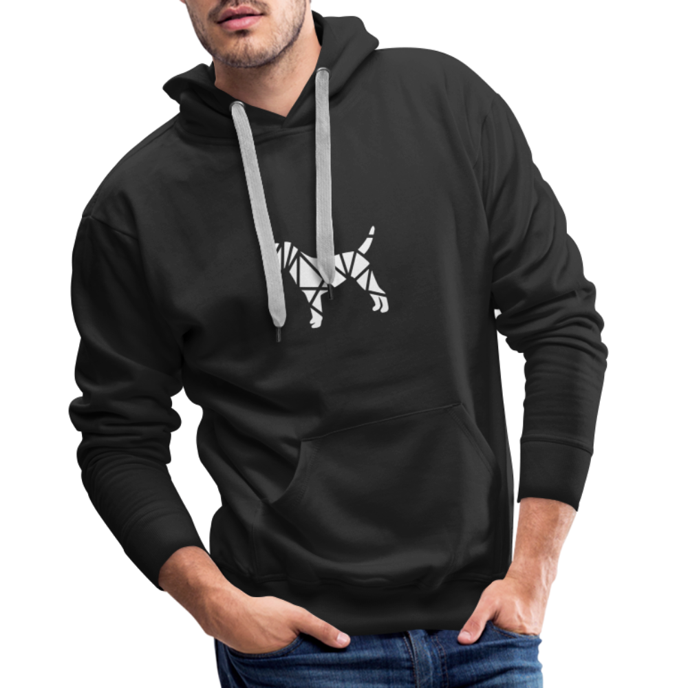 Border Terrier Silhouette geometrisch | Men’s Premium Hoodie - Schwarz