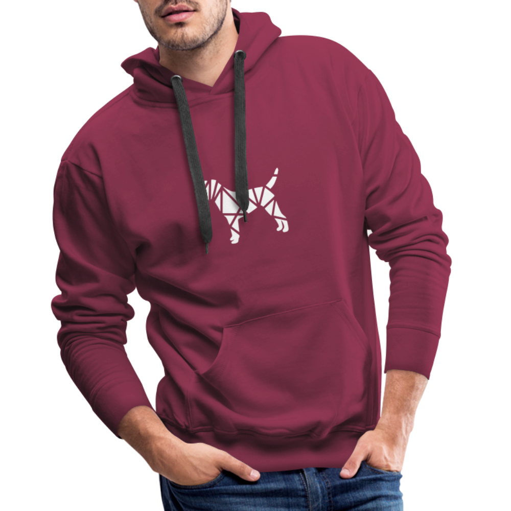 Border Terrier Silhouette geometrisch | Men’s Premium Hoodie - Bordeaux