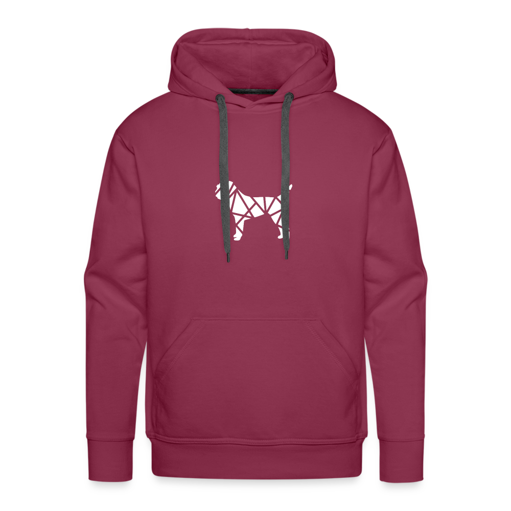 Border Terrier Silhouette geometrisch | Men’s Premium Hoodie - Bordeaux