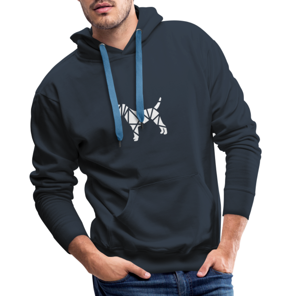 Border Terrier Silhouette geometrisch | Men’s Premium Hoodie - Navy