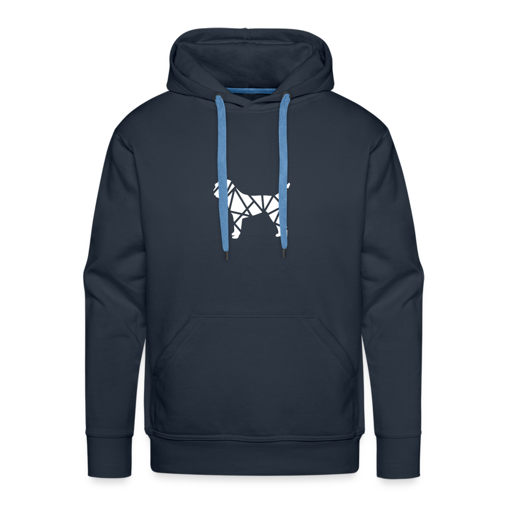 Border Terrier Silhouette geometrisch | Men’s Premium Hoodie - Navy