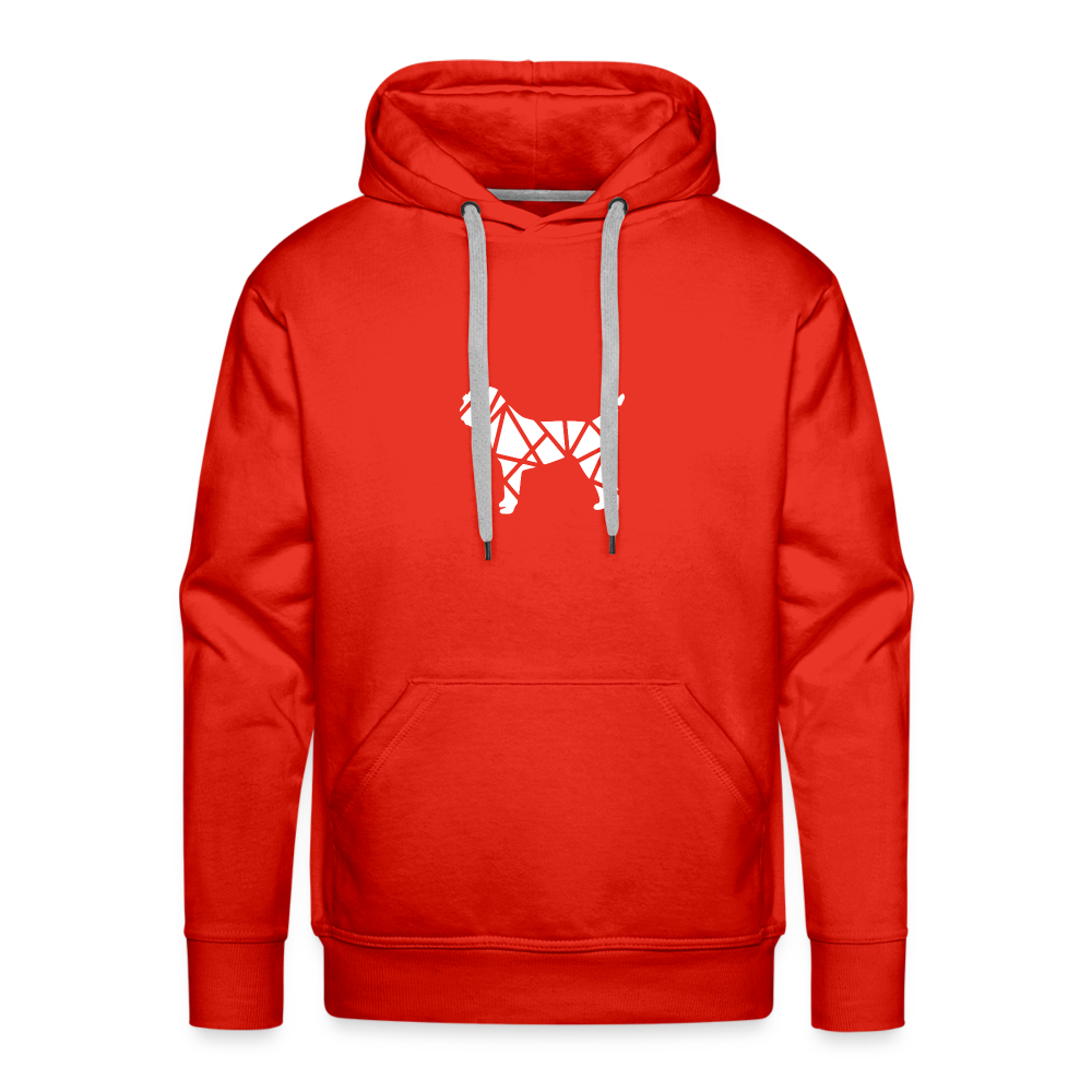 Border Terrier Silhouette geometrisch | Men’s Premium Hoodie - Rot