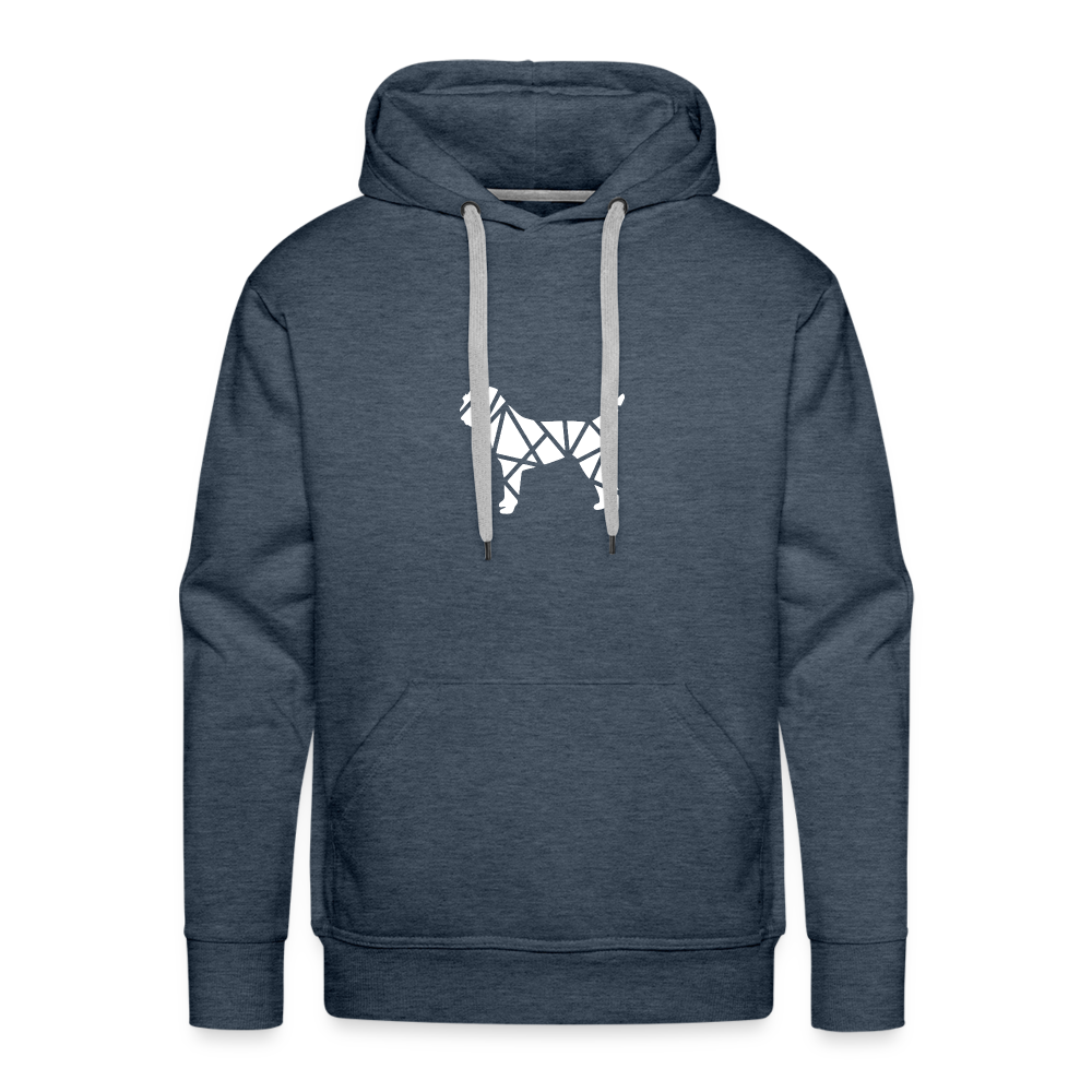 Border Terrier Silhouette geometrisch | Men’s Premium Hoodie - Jeansblau