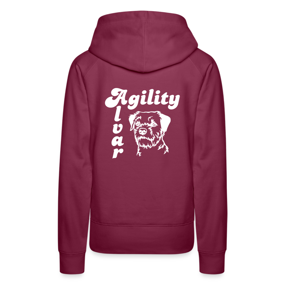 Border Terrier - Agility Alvar | Frauen Premium Hoodie - Bordeaux