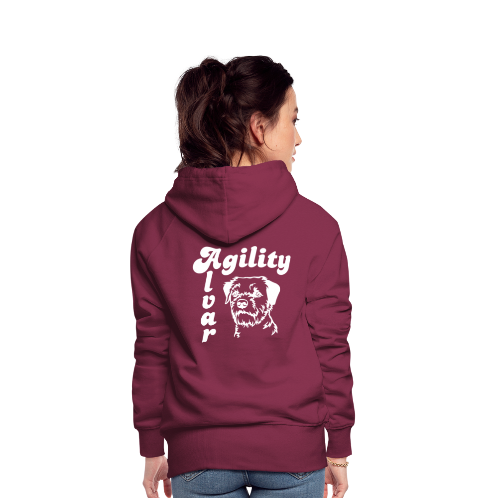 Border Terrier - Agility Alvar | Frauen Premium Hoodie - Bordeaux