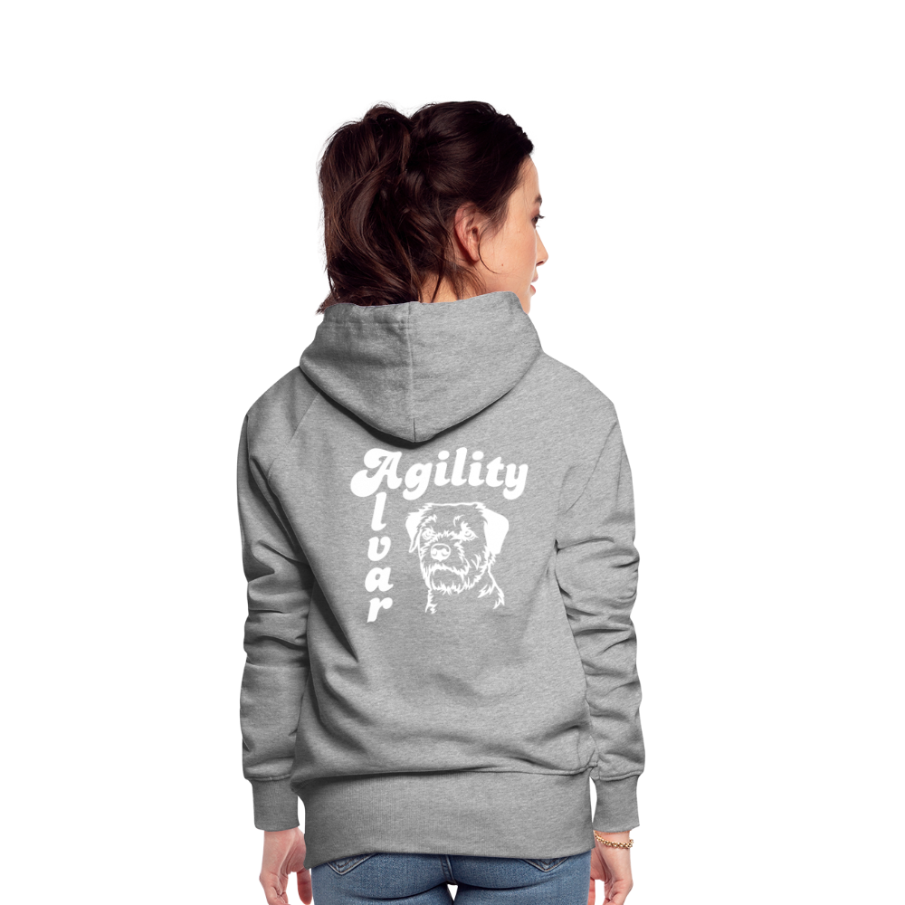 Border Terrier - Agility Alvar | Frauen Premium Hoodie - Grau meliert
