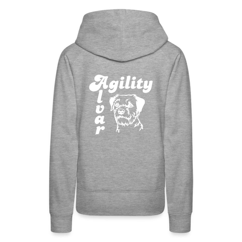 Border Terrier - Agility Alvar | Frauen Premium Hoodie - Grau meliert