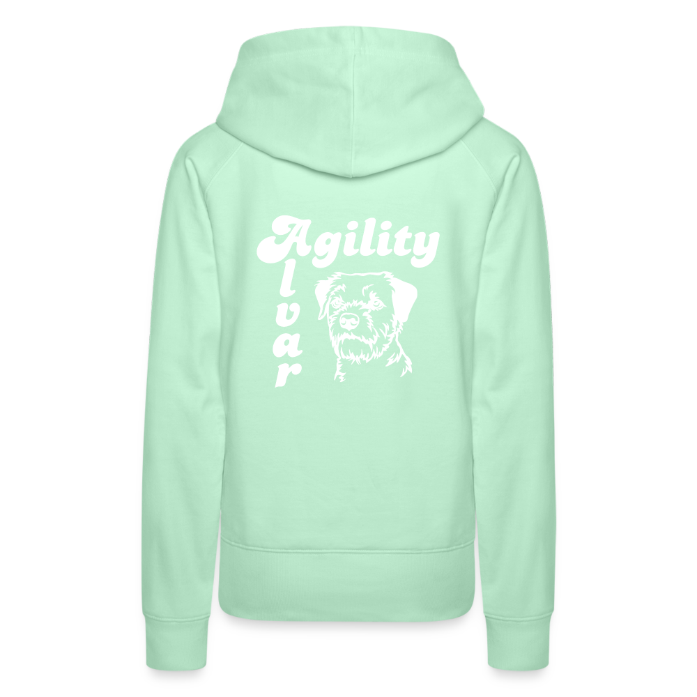 Border Terrier - Agility Alvar | Frauen Premium Hoodie - helles Mintgrün