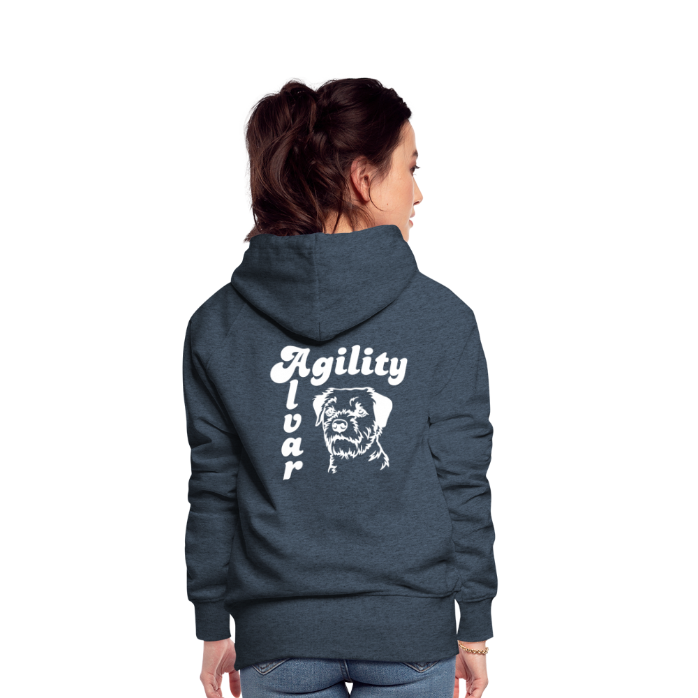 Border Terrier - Agility Alvar | Frauen Premium Hoodie - Jeansblau