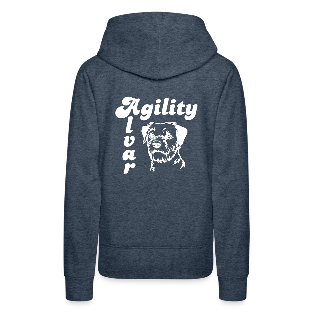 Border Terrier - Agility Alvar | Frauen Premium Hoodie - Jeansblau