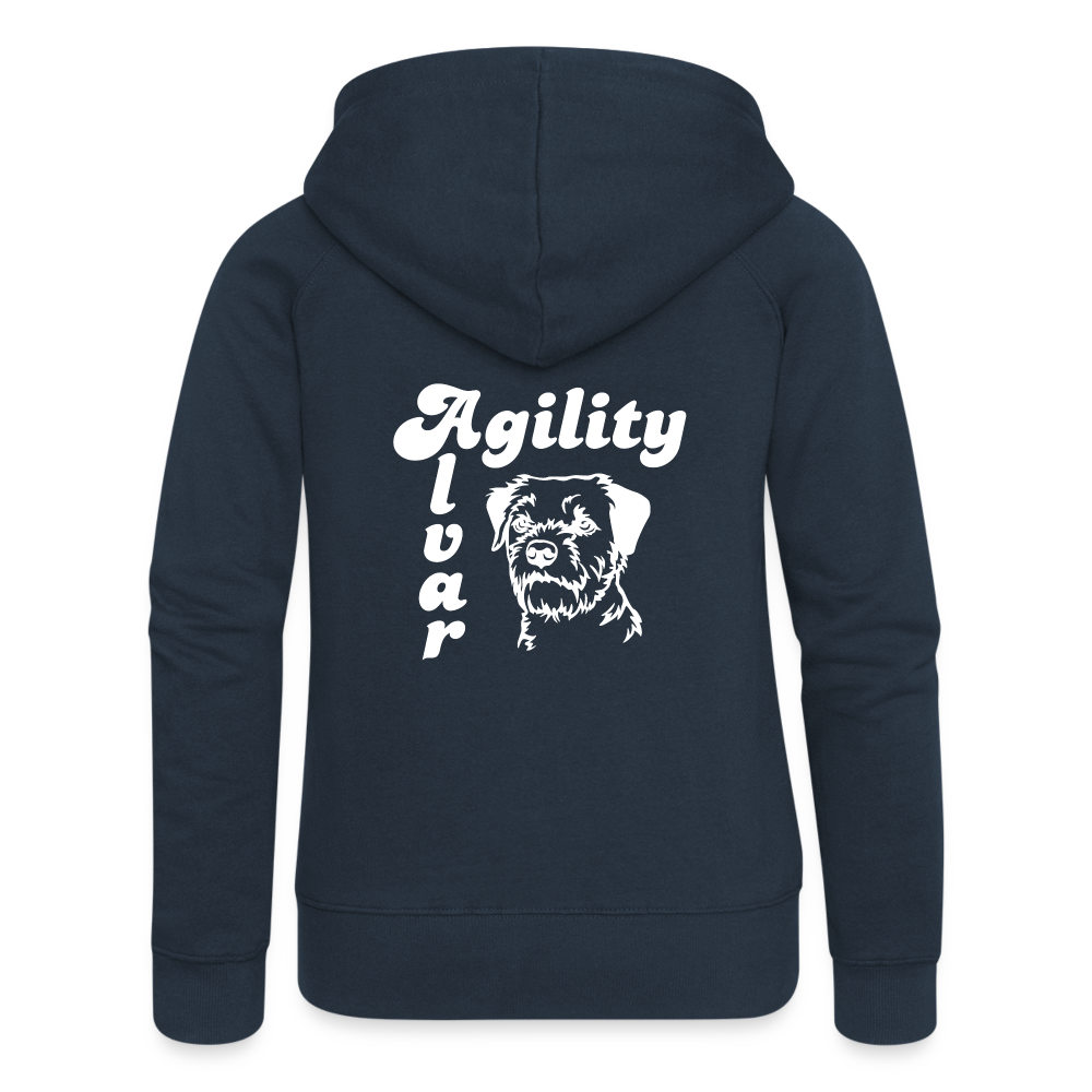 Border Terrier Agility | Frauen Kapuzenjacke - Navy