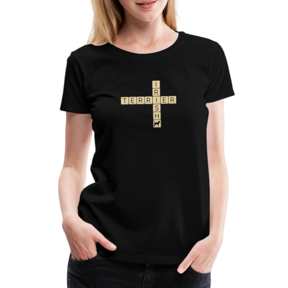 Irish Terrier - Scrabble | Women’s Premium T-Shirt - Schwarz