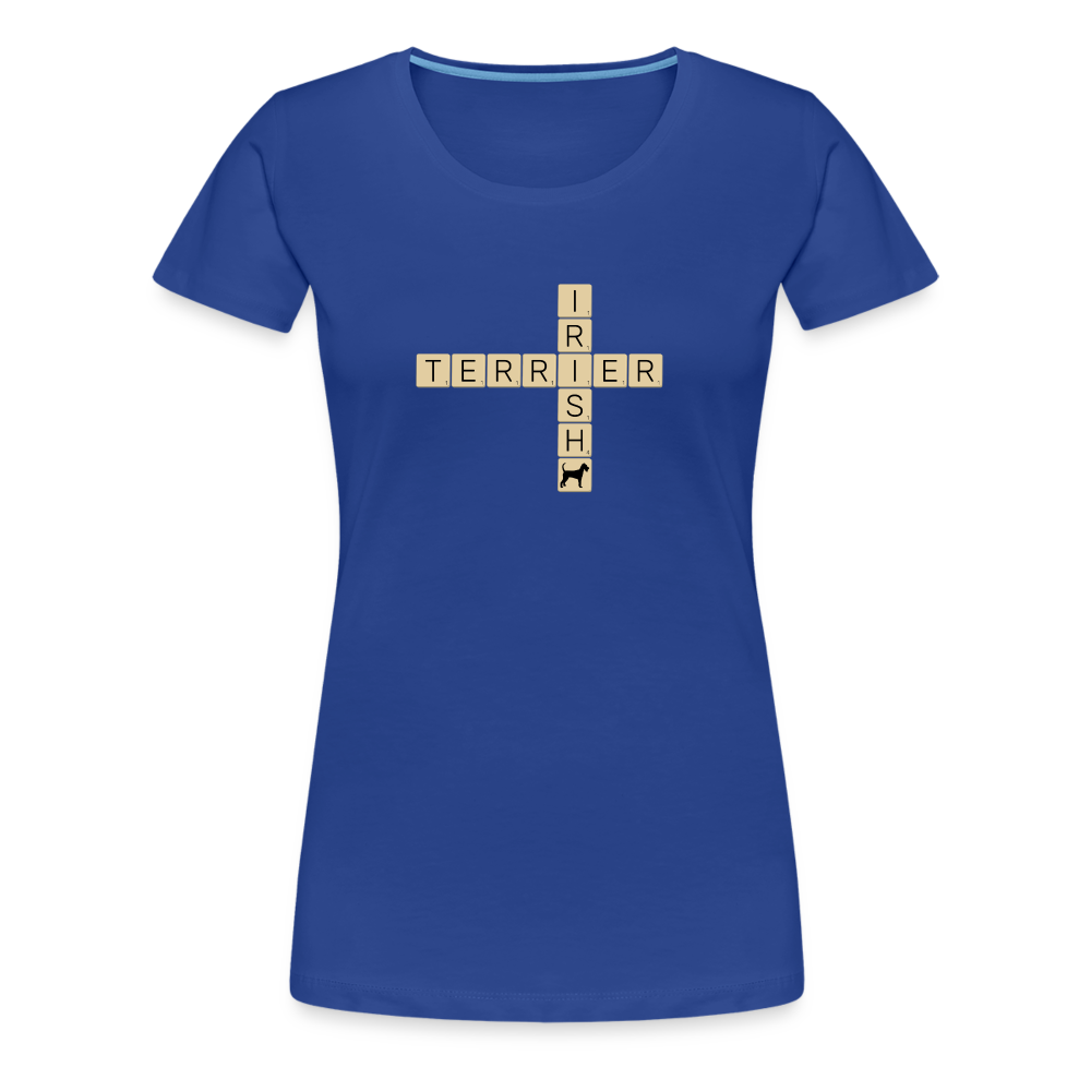 Irish Terrier - Scrabble | Women’s Premium T-Shirt - Königsblau