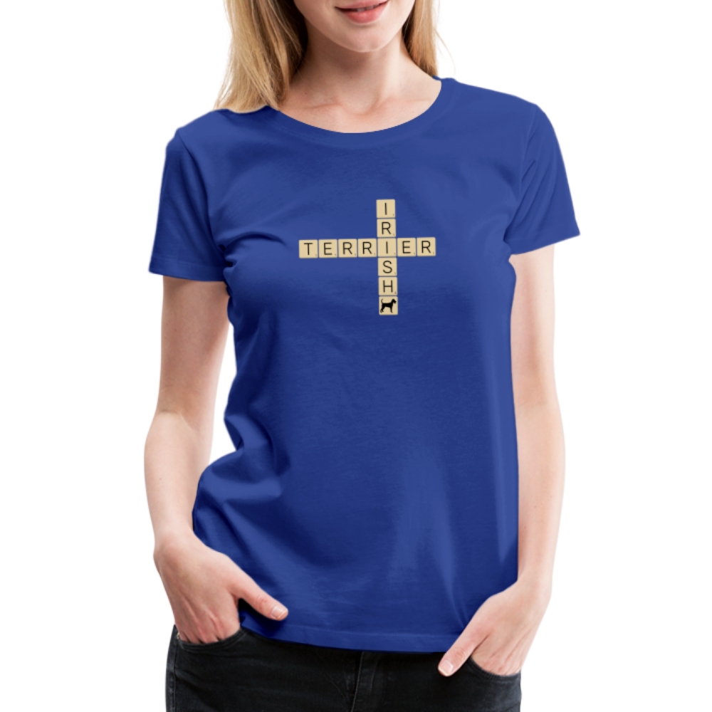 Irish Terrier - Scrabble | Women’s Premium T-Shirt - Königsblau
