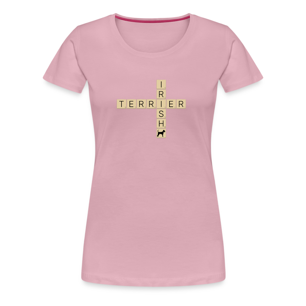 Irish Terrier - Scrabble | Women’s Premium T-Shirt - Hellrosa