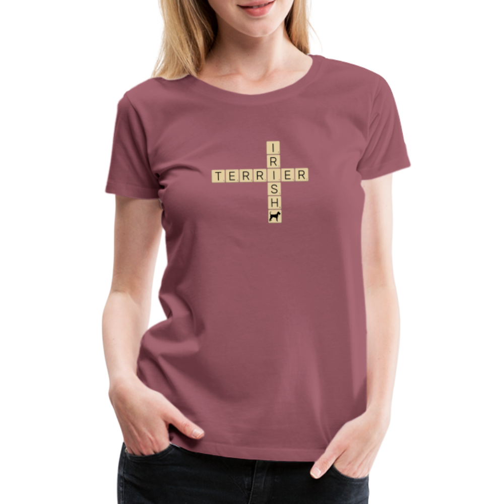 Irish Terrier - Scrabble | Women’s Premium T-Shirt - Malve