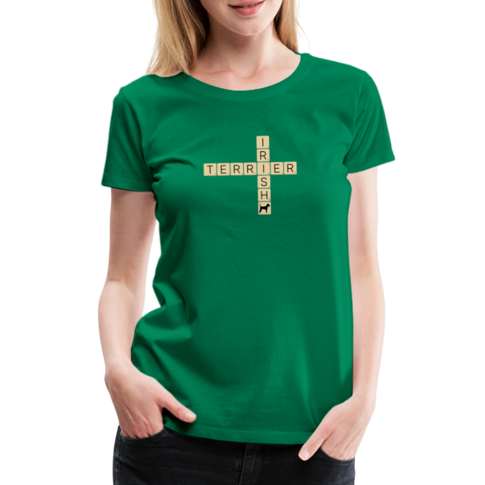 Irish Terrier - Scrabble | Women’s Premium T-Shirt - Kelly Green