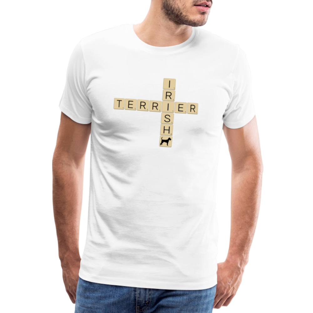 Irish Terrier - Scrabble | Männer Premium T-Shirt - weiß
