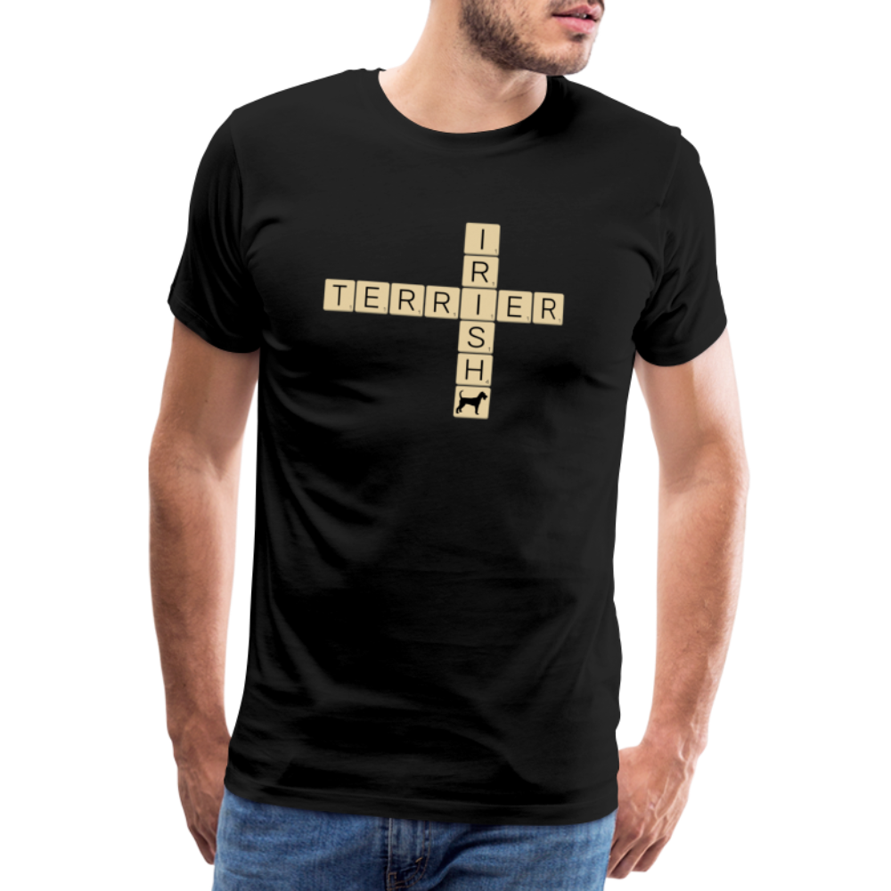 Irish Terrier - Scrabble | Männer Premium T-Shirt - Schwarz
